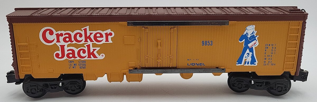 Lionel 6-9853 O Gauge Cracker Jack Billboard Reefer Car (Caramel) EX/Box