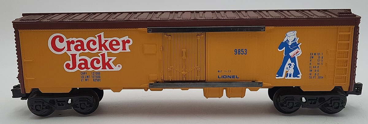 Lionel 6-9853 O Gauge Cracker Jack Billboard Reefer Car (Caramel) EX/Box