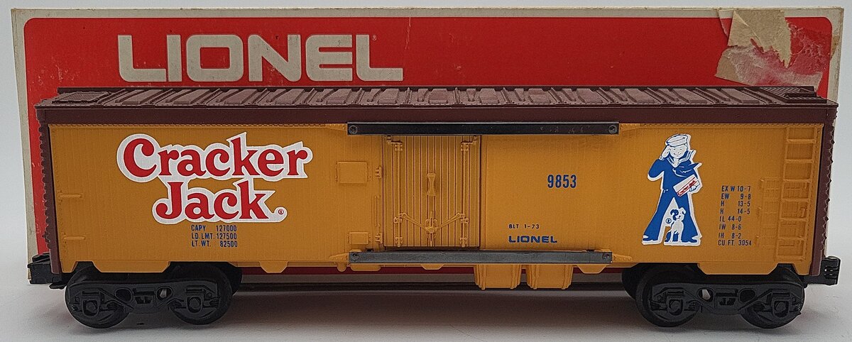 Lionel 6-9853 O Gauge Cracker Jack Billboard Reefer Car (Caramel) EX/Box