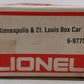 Lionel 6-9775 O Gauge Minneapolis & St. Louis Boxcar VG/Box
