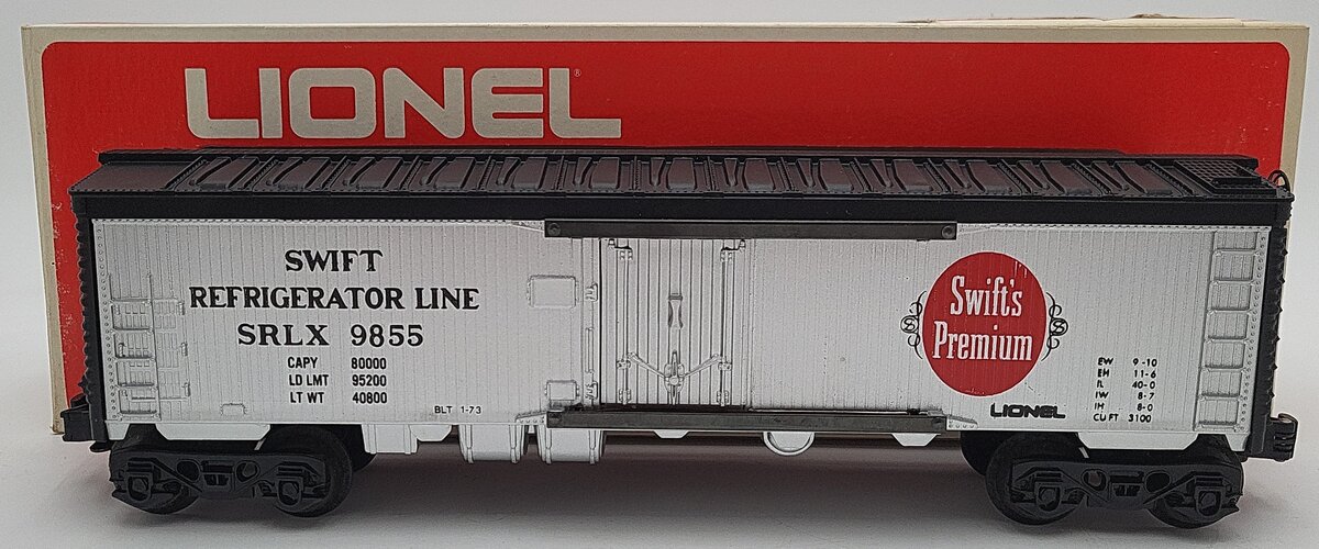 Lionel 6-9855 O Gauge Swift Billboard Reefer Car VG/Box