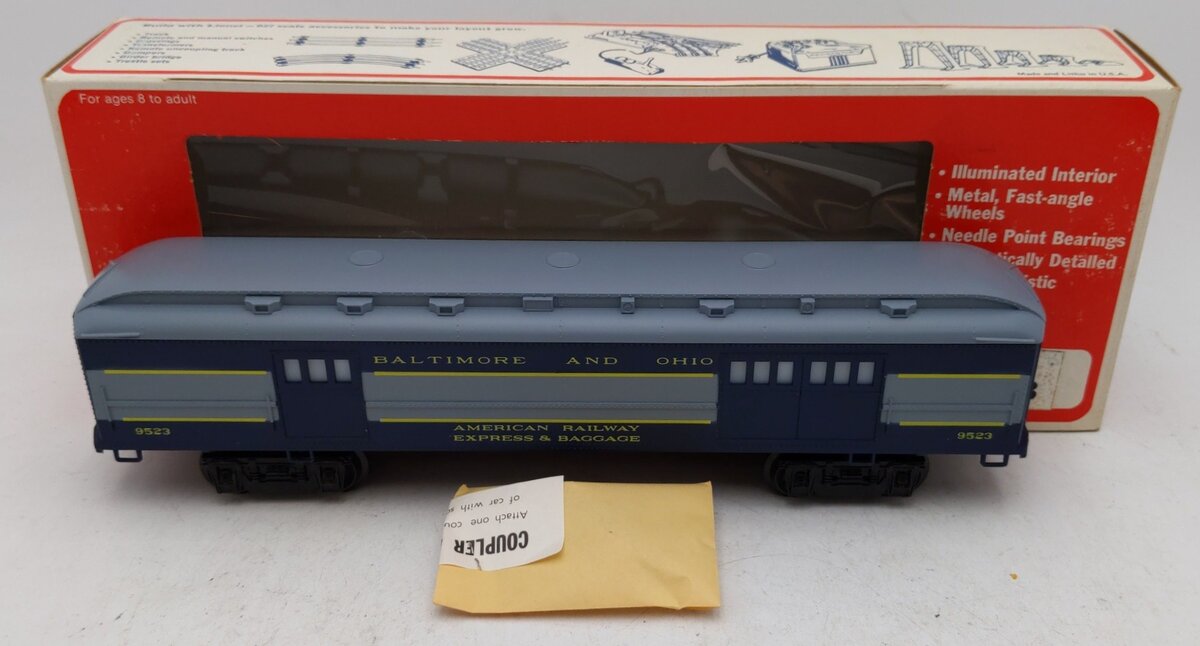 Lionel 6-9523 O Gauge Baltimore & Ohio Baggage Car EX/Box