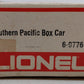 Lionel 6-9776 O Gauge Southern Pacific "Overnight" Boxcar EX/Box