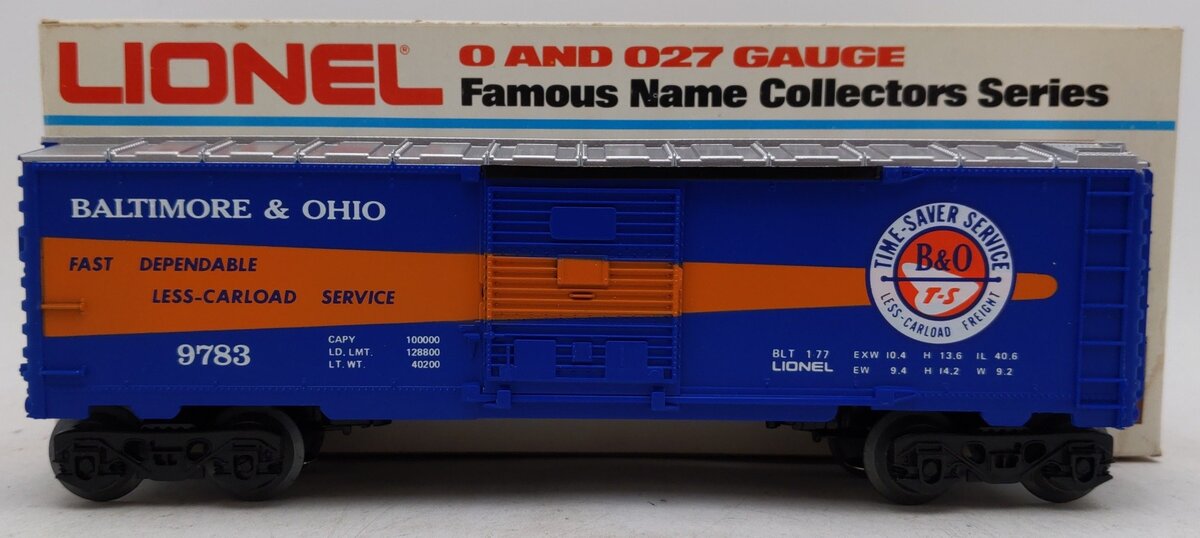 Lionel 6-9783 O Gauge Baltimore and Ohio Time Saver Boxcar VG/Box
