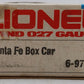 Lionel 6-9784 O Gauge Santa Fe Box Car VG/Box