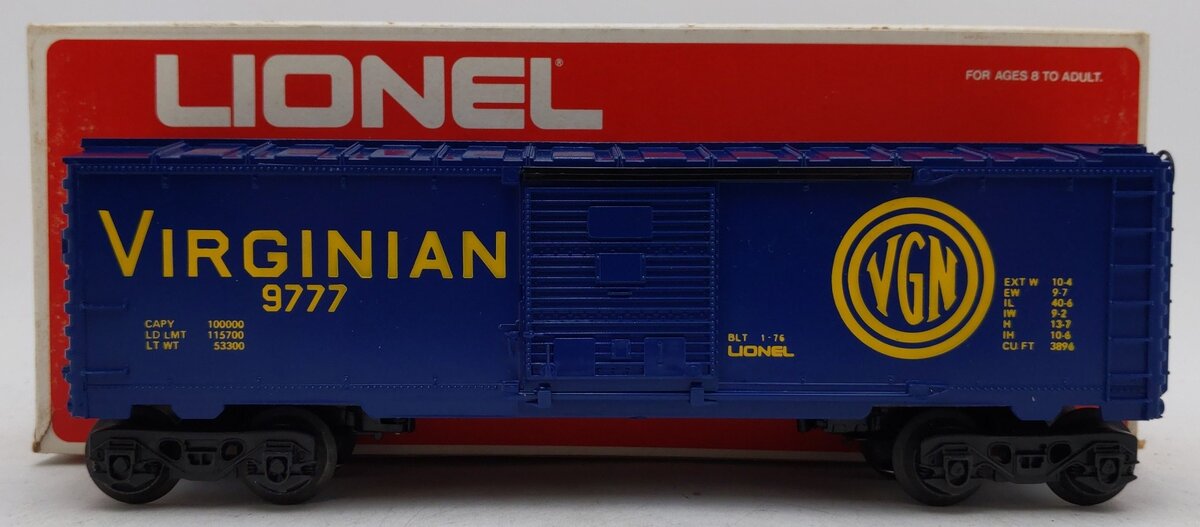 Lionel 6-9777 O Gauge Virginian Boxcar EX/Box