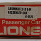 Lionel 6-9525 O Gauge Baltimore & Ohio "Emerald Brook" Passenger Car EX/Box
