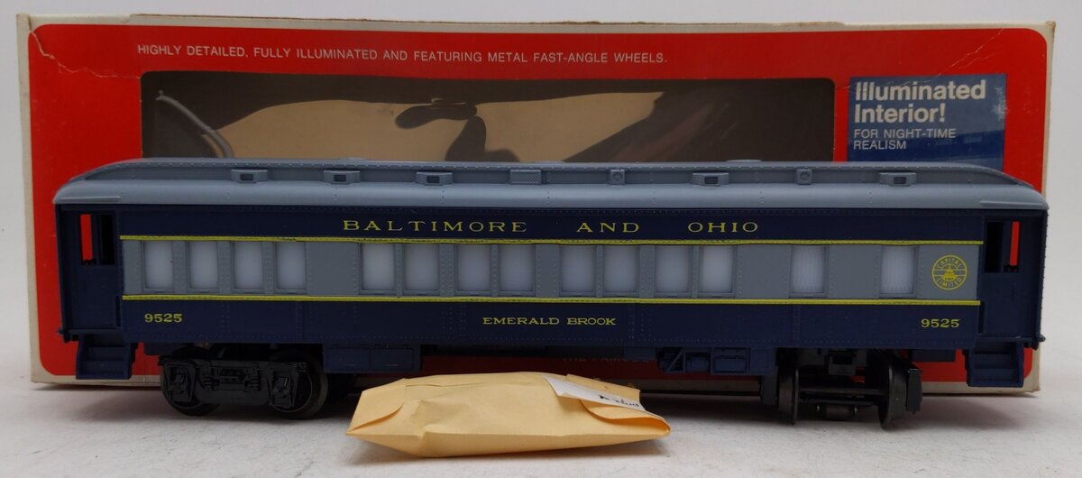 Lionel 6-9525 O Gauge Baltimore & Ohio "Emerald Brook" Passenger Car EX/Box
