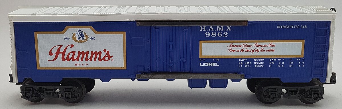 Lionel 6-9862 O Gauge Hamm's Beer Billboard Reefer Car EX/Box