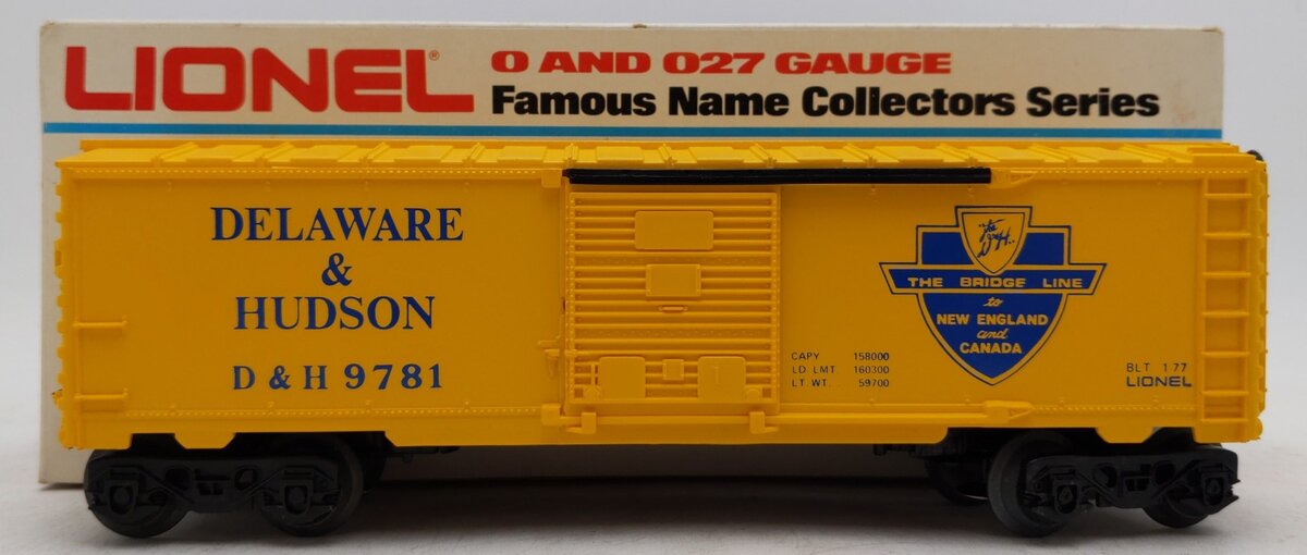 Lionel 6-9781 O Gauge Delaware & Hudson Boxcar EX/Box