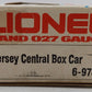 Lionel 6-9787 O Gauge Central of New Jersey Box Car EX/Box