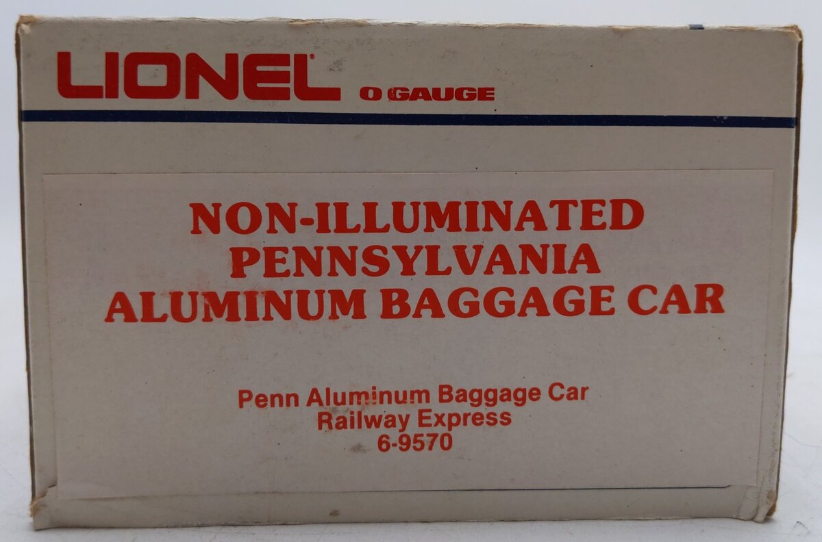 Lionel 6-9570 O Gauge Pennsylvania Railway Express Aluminum Baggage Car EX/Box