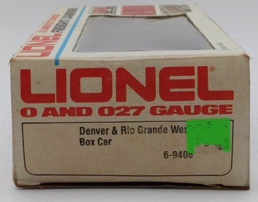 Lionel 6-9406 O Gauge Denver and Rio Grande West Cookie Boxcar LN/Box