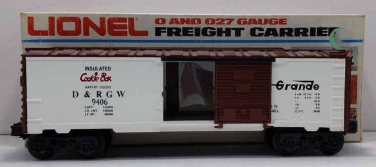 Lionel 6-9406 O Gauge Denver and Rio Grande West Cookie Boxcar LN/Box