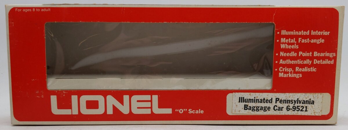 Lionel 6-9521 O Gauge Pennsylvania Illuminated Baggage Car #9521 EX/Box