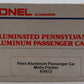 Lionel 6-9572 O Gauge Pennsylvania "Molly Pitcher" Aluminum Coach Passenger Car VG/Box