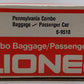 Lionel 6-9510 O Gauge Pennsylvania Mail Combo Baggage/Passenger Car EX/Box