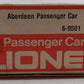 Lionel 6-9501 O Gauge Milwaukee Road Aberdeen Passenger Car EX/Box
