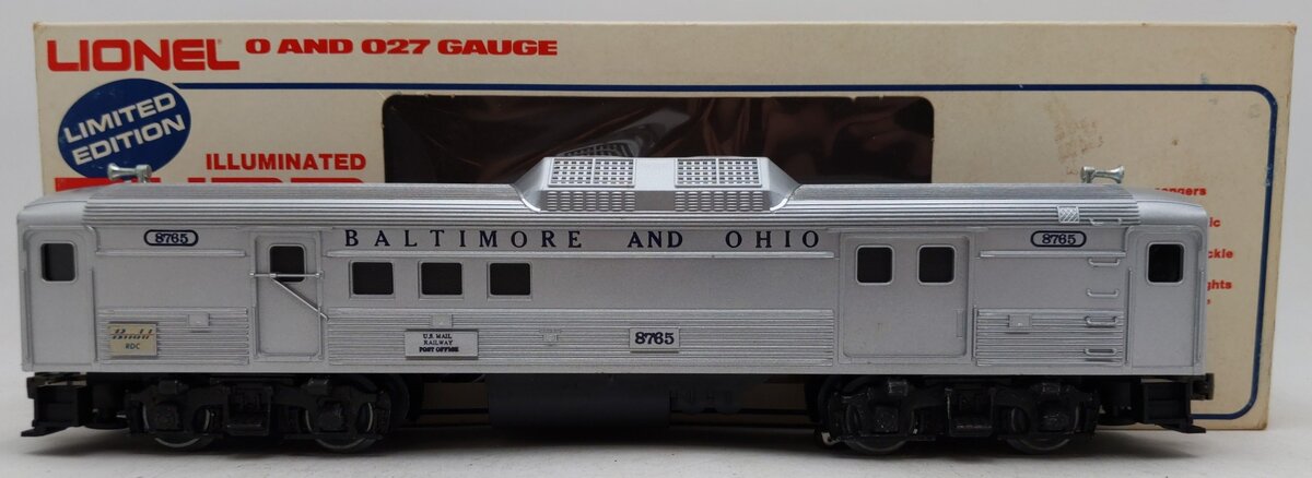 Lionel 6-8765 O Gauge Baltimore & Ohio RDC Budd Non-Powered Baggage Car VG/Box