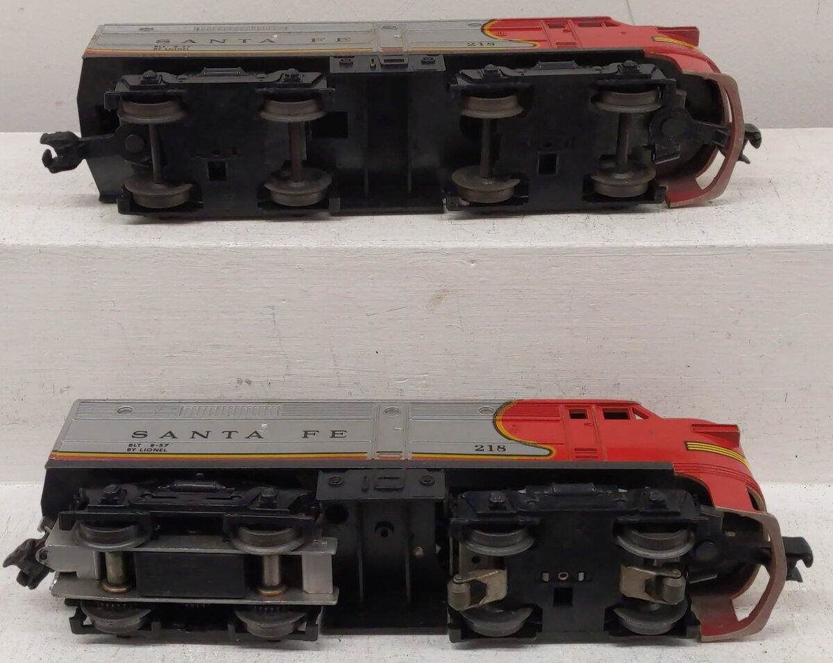 Lionel 218 Vintage O Santa Fe Alco AA Diesel Locomotive Set VG