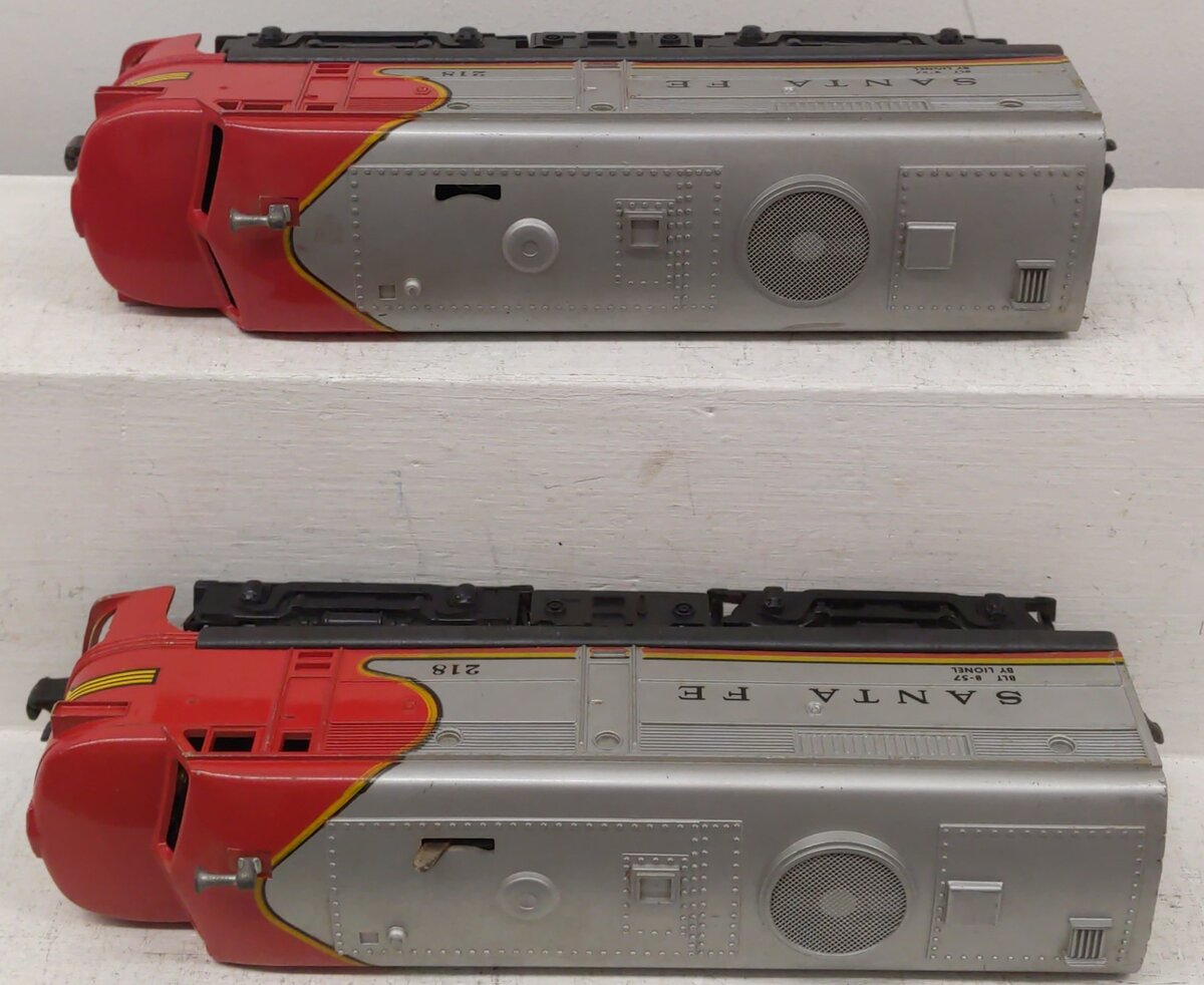 Lionel 218 Vintage O Santa Fe Alco AA Diesel Locomotive Set VG