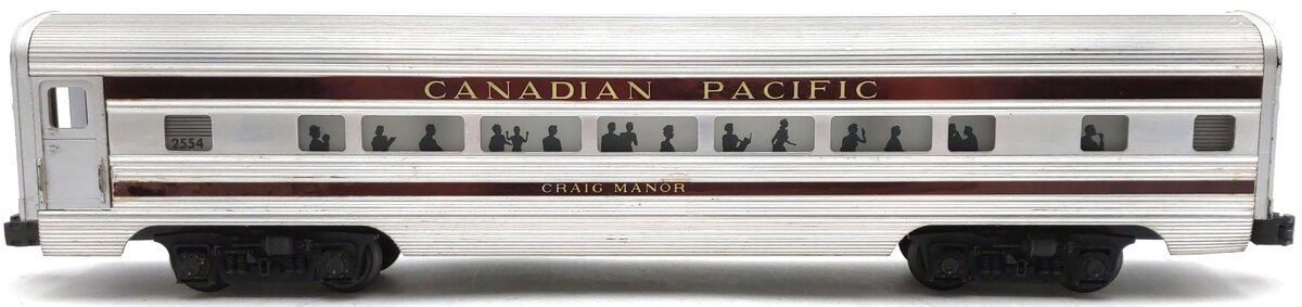 Lionel 2554 Vintage O Canadian Pacific Craig Manor Aluminum Pullman Car VG