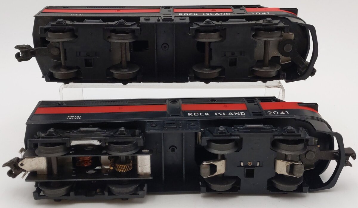 Lionel 2041 Vintage O Rock Island Alco FA AA Diesel Locomotive Set VG