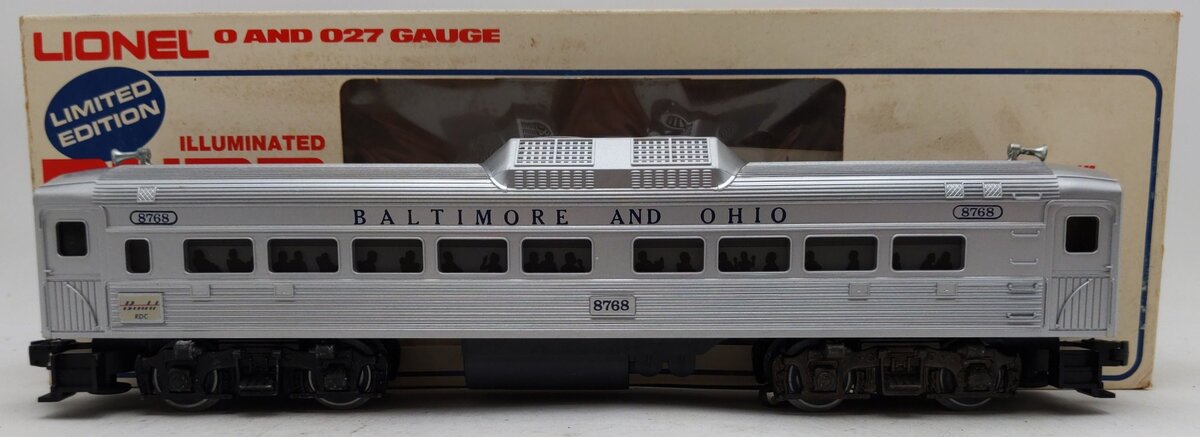 Lionel 6-8768 O Gauge Baltimore & Ohio RDC Budd Passenger Dummy Car VG/Box