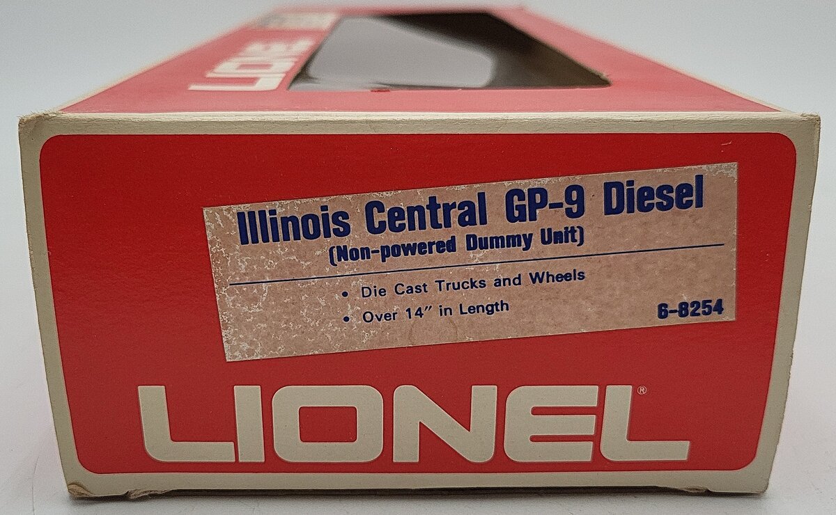 Lionel 6-8254 O Gauge Illinois Central GP-9 Dummy Diesel Locomotive EX/Box