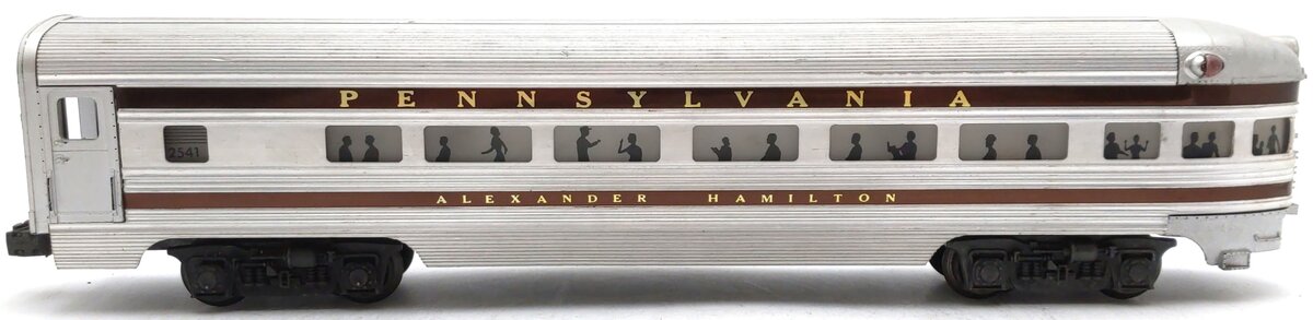 Lionel 2541 Vintage O Pennsylvania Alexander Hamilton Aluminum Observation Car VG