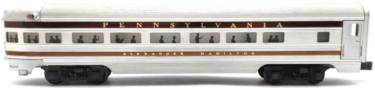 Lionel 2541 Vintage O Pennsylvania Alexander Hamilton Aluminum Observation Car VG