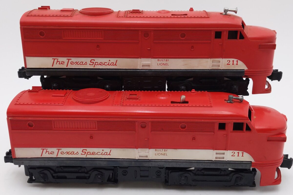 Lionel 211 Vintage O Texas Special AA Diesel Set VG