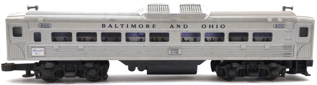Lionel 400 Vintage O Powered Baltimore & Ohio Commuter Car VG
