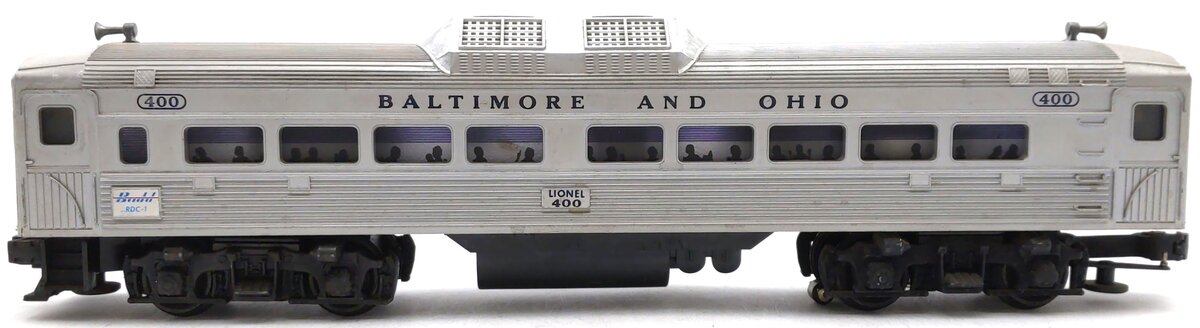 Lionel 400 Vintage O Powered Baltimore & Ohio Commuter Car VG