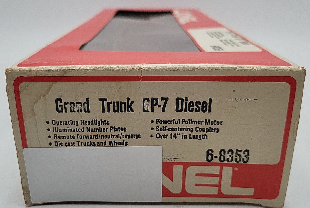Lionel 6-8353 O Gauge Grand Trunk GP7 Diesel Locomotive EX/Box