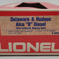 Lionel 6-8253 O Gauge Delaware and Hudson Alco B Unit EX/Box