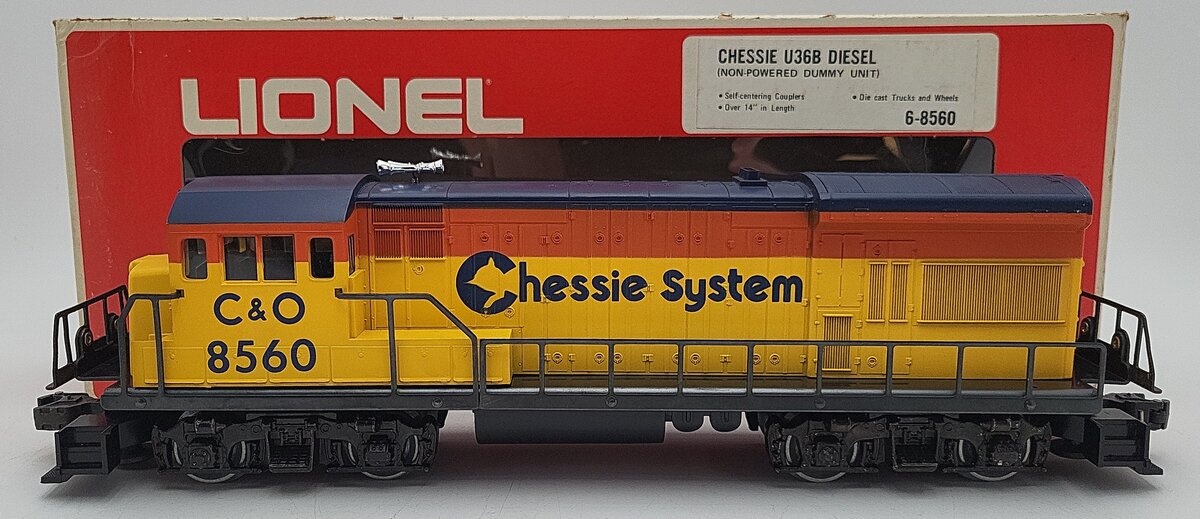Lionel 6-8560 O Chesapeake and Ohio U36B Non-Powered Diesel Locomotive #8560 EX/Box
