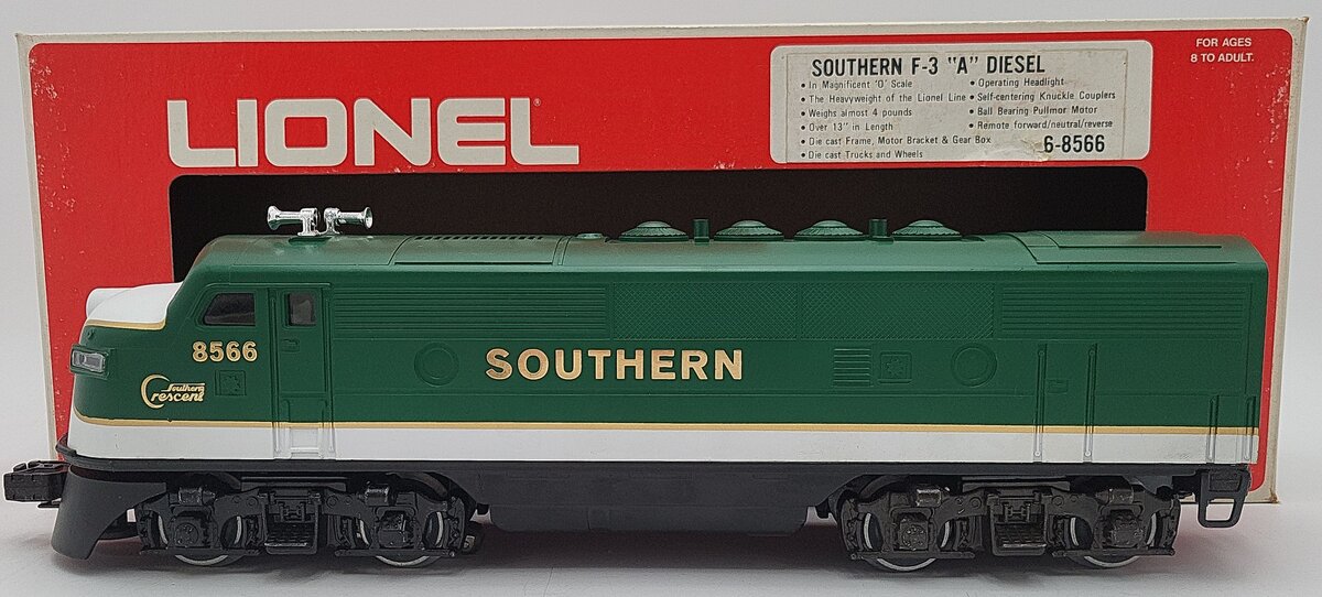 Lionel 6-8566 O Gauge Southern F-3 A Diesel Locomotive EX/Box