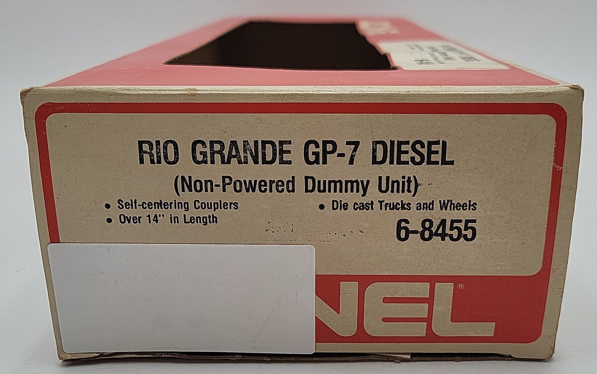 Lionel 6-8455 O Gauge Rio Grande GP-7 Dummy Diesel Locomotive #8455 EX/Box