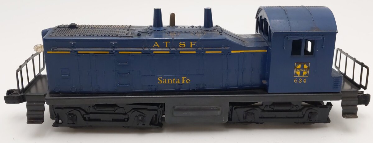 Lionel 634 Vintage O Santa Fe NW-2 Diesel Switcher Locomotive w/Weight VG