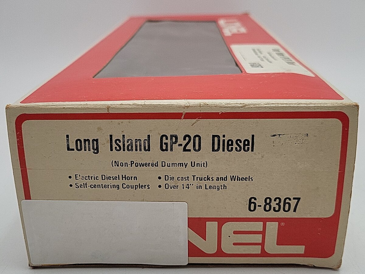 Lionel 6-8367 O Gauge Long Island GP20 Non-Powered Diesel Locomotive VG/Box