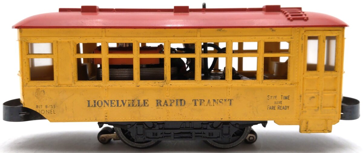 Lionel 60 Vintage O Lionelville Motorized Rapid Transit Trolley VG