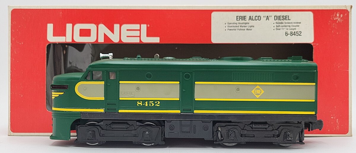 Lionel 6-8452 O Gauge Erie Alco A Diesel Locomotive EX/Box