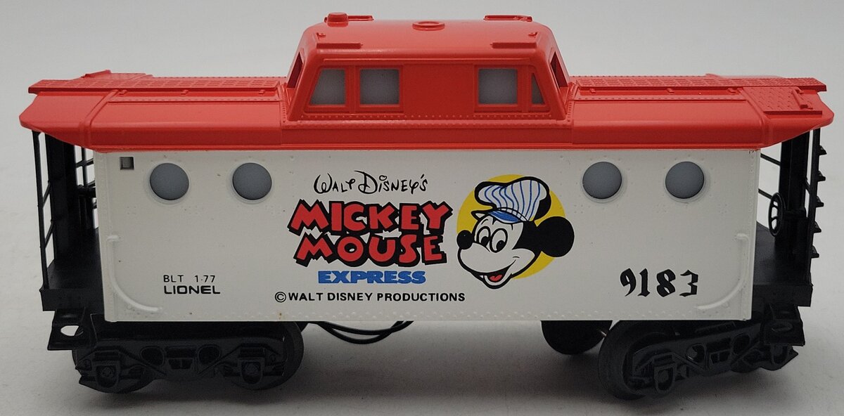 Lionel 6-9183 O Gauge Mickey Mouse Illuminated Caboose LN/Box