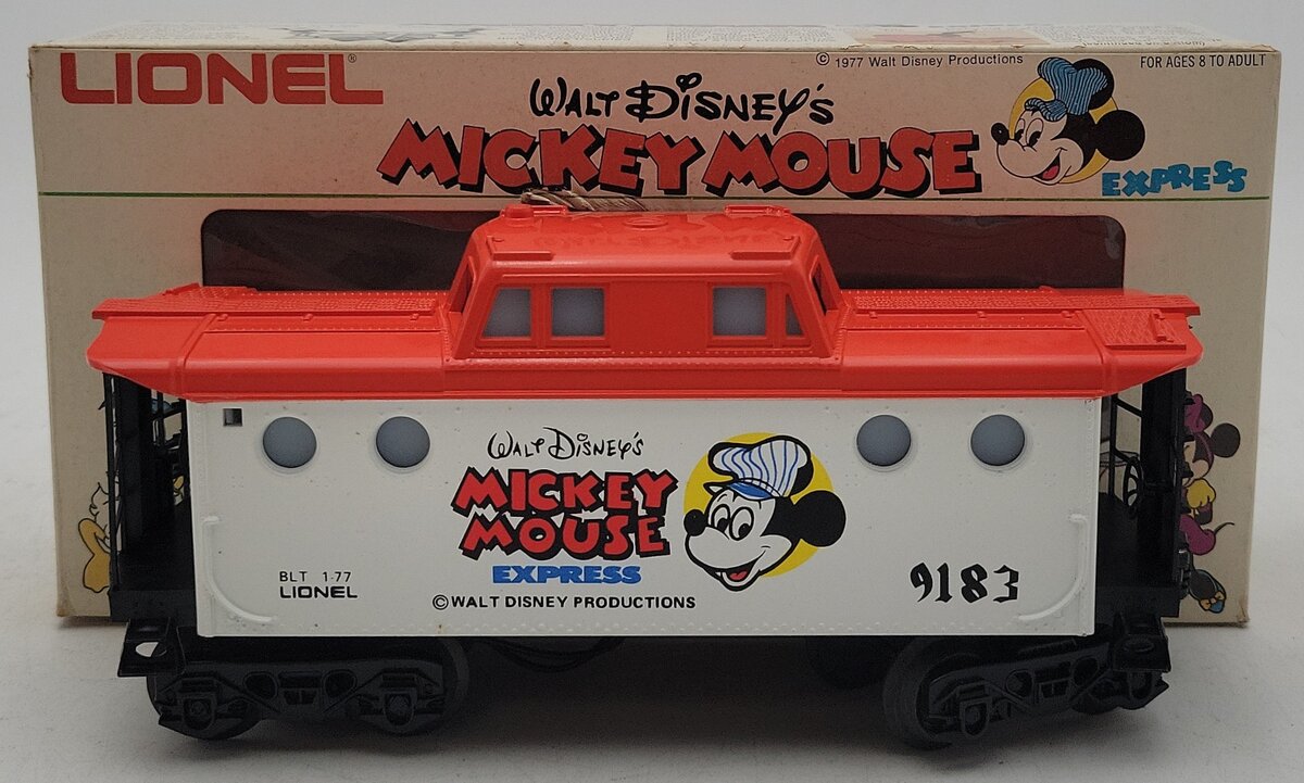 Lionel 6-9183 O Gauge Mickey Mouse Illuminated Caboose LN/Box