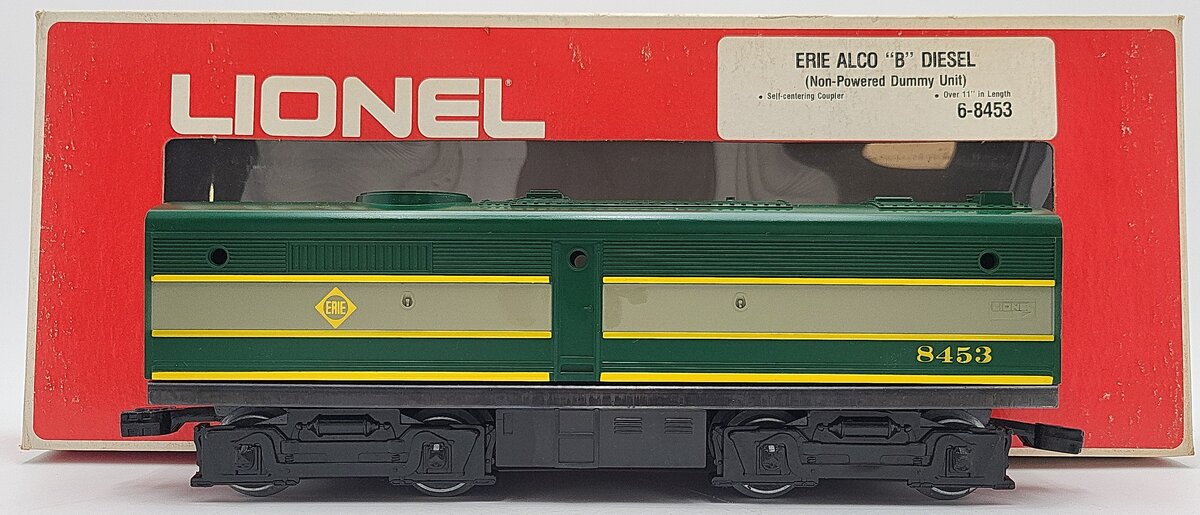 Lionel 6-8453 O Gauge Erie Alco Non-Powered B-Unit Diesel Locomotive #8453 EX/Box