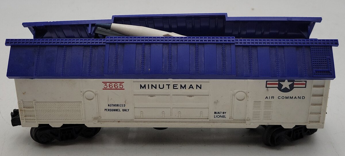 Lionel 3665 Vintage O Gauge US Air Force Minuteman Missile Launching Car VG