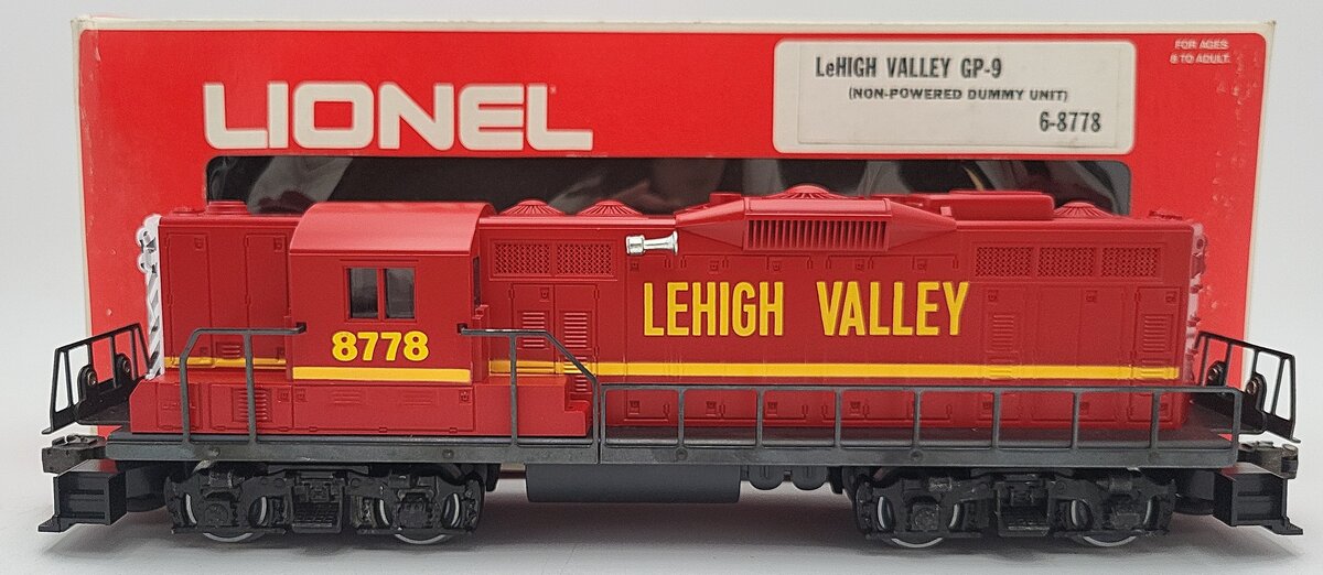 Lionel 6-8778 O Gauge Lehigh Valley GP-9 Non-Pwd. Diesel Locomotive #8778 EX/Box