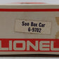 Lionel 6-9702 O Gauge SOO Line Box Car EX/Box