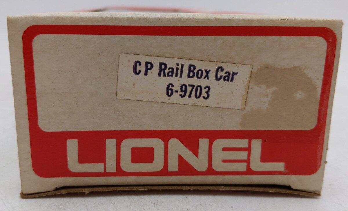 Lionel 6-9703 O Gauge CP Rail Red Box Car VG/Box